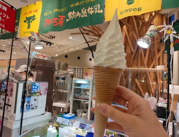 牛乳ソフトクリーム！！！
阪神百貨店の北海道物産展