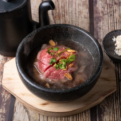 野菜のお出汁がやさしい 至福のサーロイン肉茶漬け